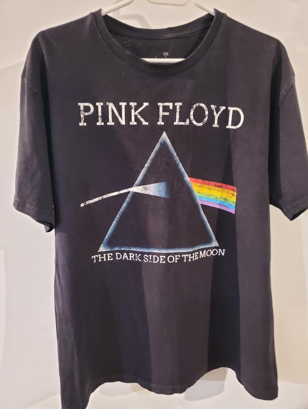 Pink Floyd Black Kids Short Sleeve Tee with Prism Rainbow Graphic